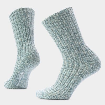 Everyday Cozy Heritage Rib Crew Socks - Chaussettes en laine mérinos femme