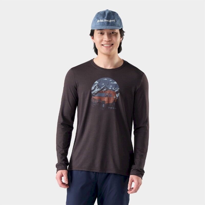 Smartwool First Chair Pursuit Active Long Sleeve Graphic Tee - Koszulka z wełny Merino® męska | Hardloop