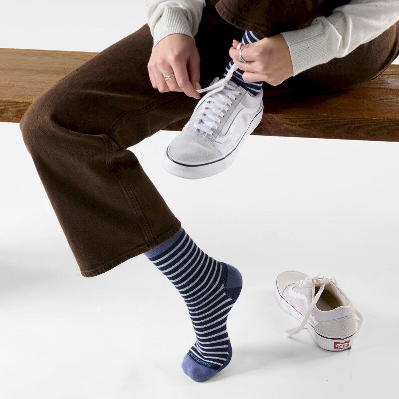 Smartwool Everyday Pin Stripe Crew Socks - Merinovillasukat - Naiset | Hardloop