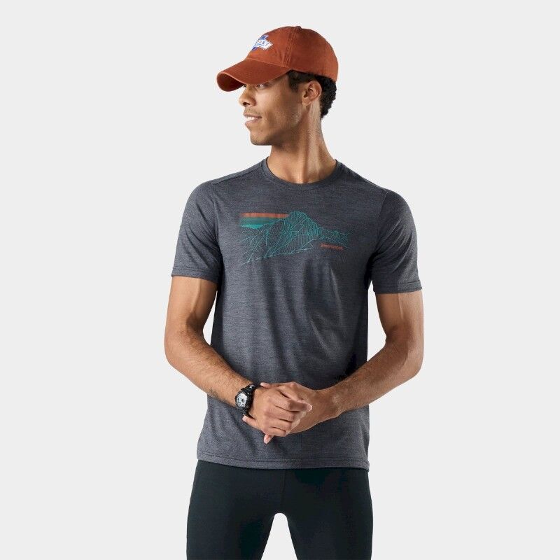 Smartwool Alpine Trace Active Short Sleeve Graphic Tee - Merinoshirt - Heren | Hardloop