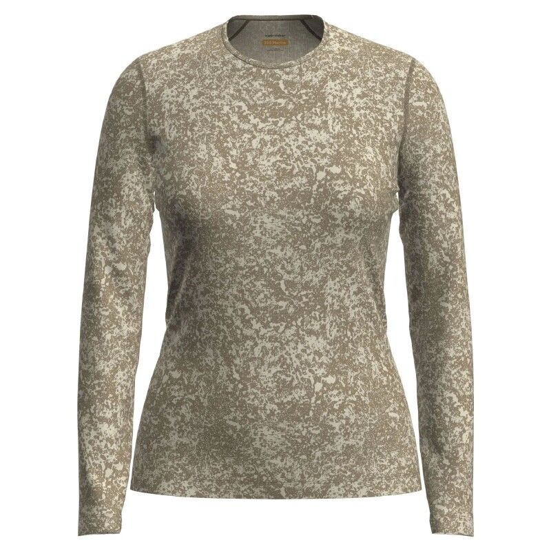 icebreaker Women Merino 200 Oasis LS Crewe Moss Bloom AOP - Merinowolltrikot - Damen | Hardloop