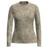 icebreaker Women Merino 200 Oasis LS Crewe Moss Bloom AOP - Maillot thermique laine mérinos femme | Hardloop