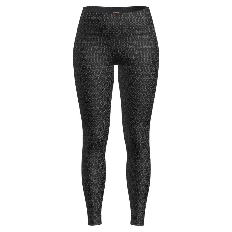 icebreaker Women Merino 260 Tech Vertex High Rise Leggings Alpine Geo - Thermische Merinowollstrumpfhose - Damen | Hardloop