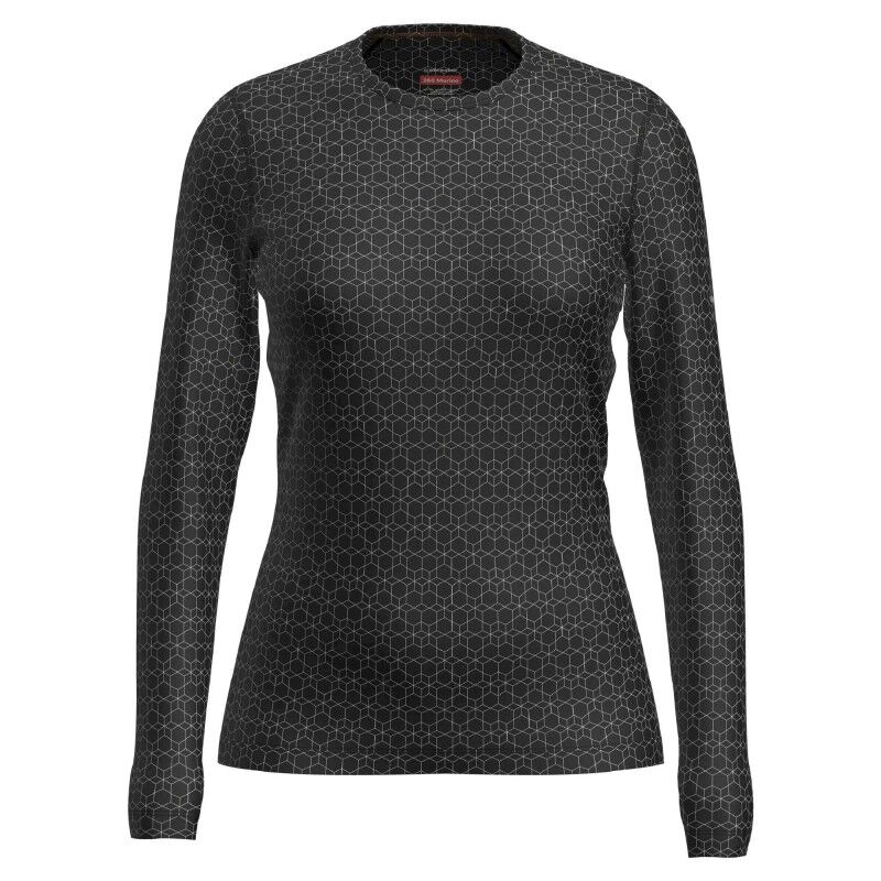 Women Merino 260 Tech Vertex LS Crewe Alpine Geo - Merino Wool Jersey - Women's