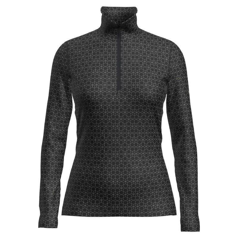 icebreaker Women Merino 260 Tech Vertex LS Half Zip Alpine Geo - Merinowolltrikot - Damen | Hardloop