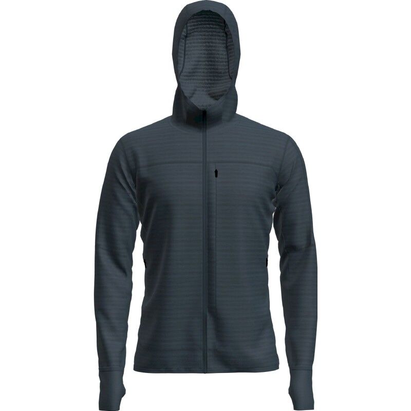 icebreaker Men Merino Blend 300 RealFleece™ Descender LS Zip Hoodie - Forro polar de lana merina - Hombre | Hardloop
