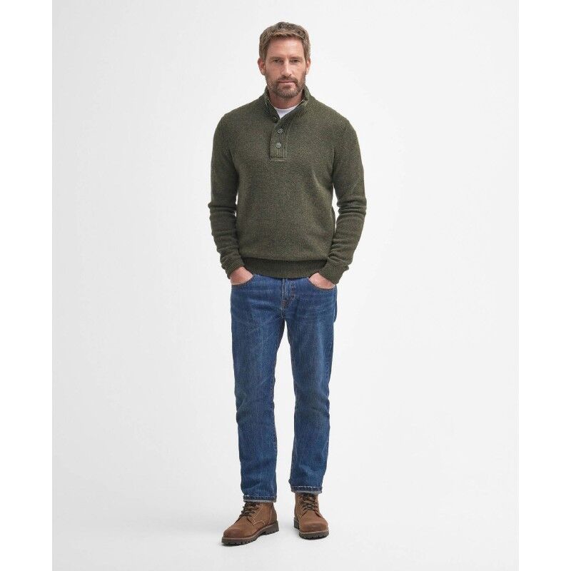 Barbour Essential Elbow Patch Jumper - Jumper - Men's | Hardloop