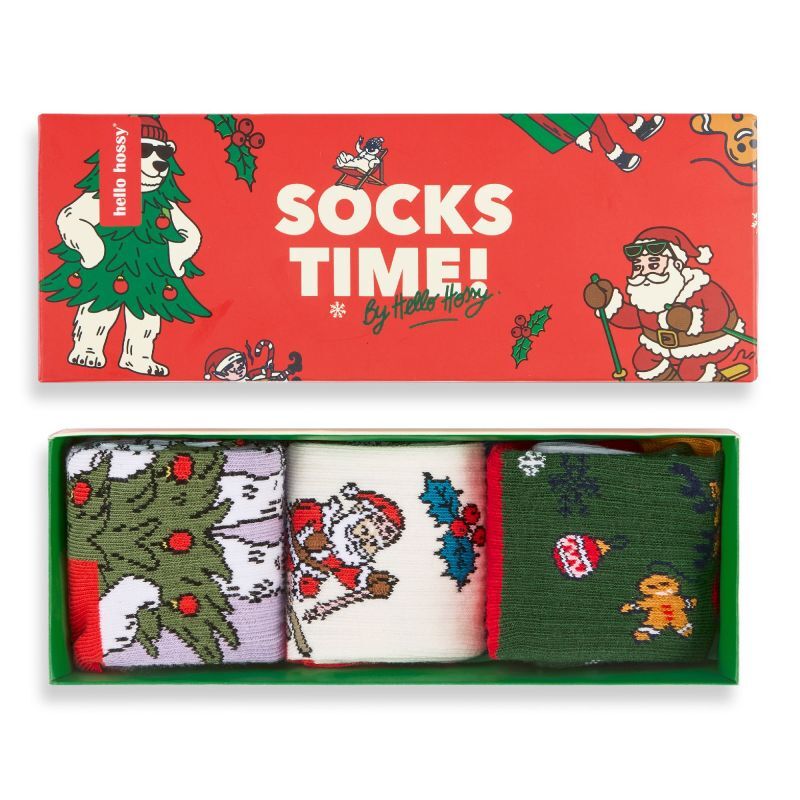 Hello Hossy Pack (3 sets) - Christmas - Sockor - Børn | Hardloop
