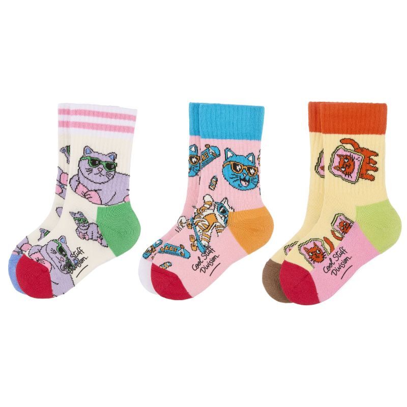 Hello Hossy Pack (3 sets) - Cats - Socks - Kid's | Hardloop