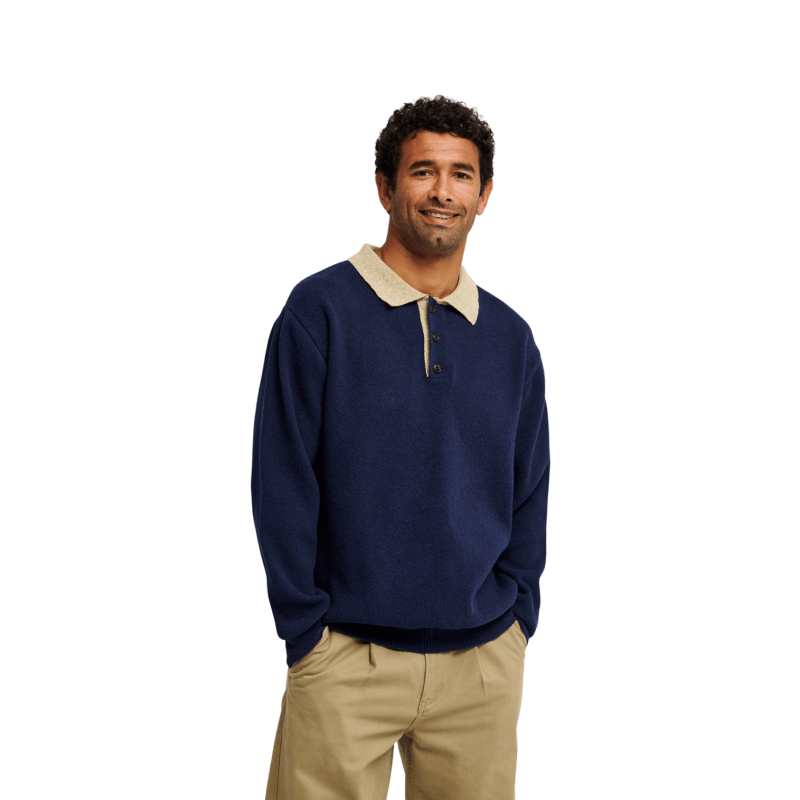 Quiksilver Diamond Sweater Polo Solid - Kragtröja - Herr | Hardloop
