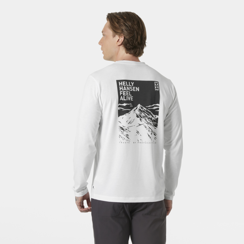 Helly Hansen Skog Graphic Ls Tee - UV Shirts - Heren | Hardloop