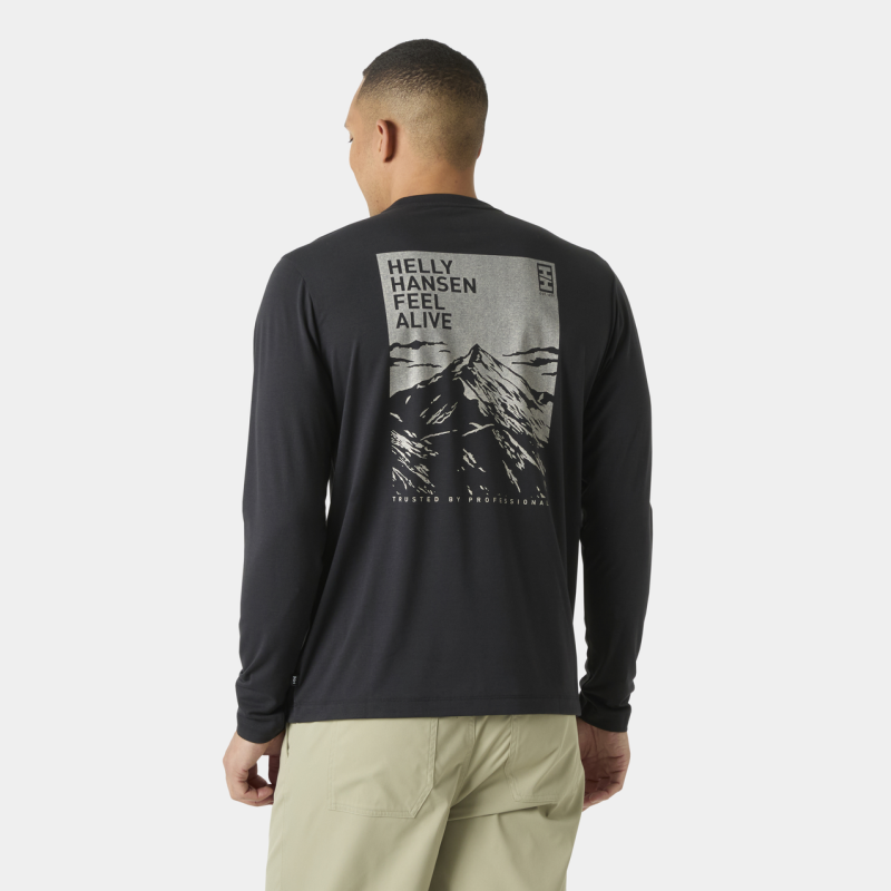 Helly Hansen Skog Graphic Ls Tee - Pánské tričko s UV ochranou | Hardloop