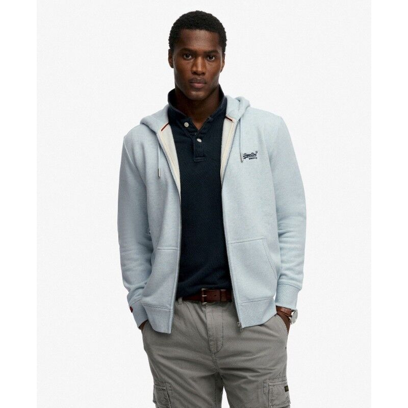 Essential Logo Half Brushed Zip Hoodie - Hoodie - Herren