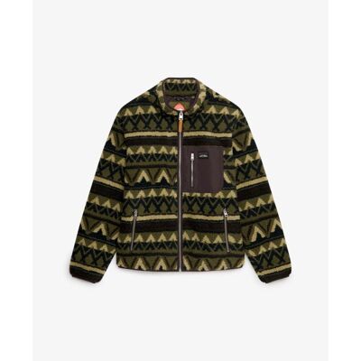 Abstract Fleece Zip Through - Bluza polarowa meska