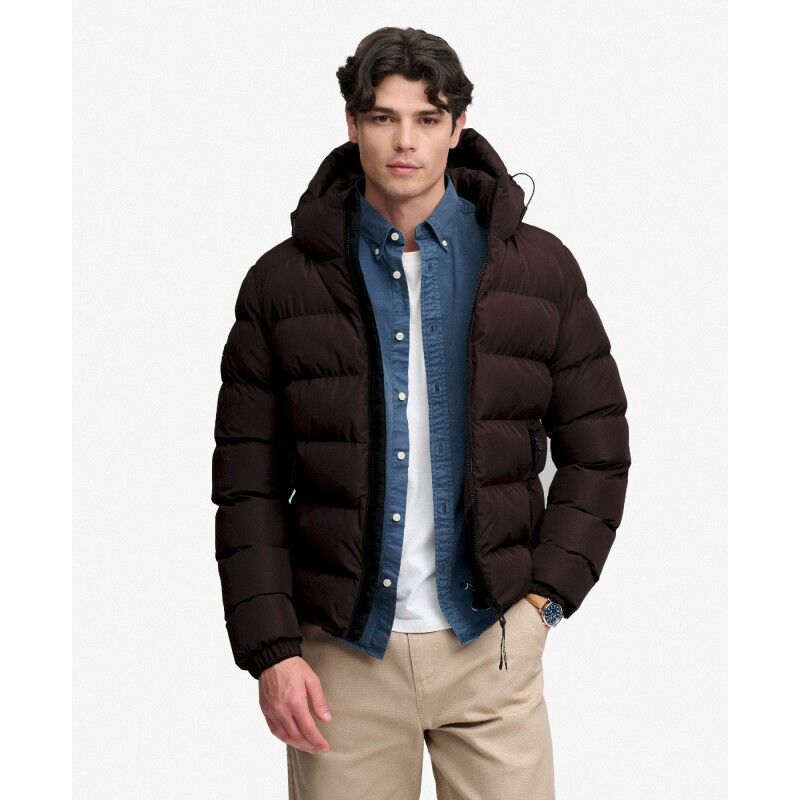 Hooded Sports Puffer Jacket - Synthetic jacket - Men's