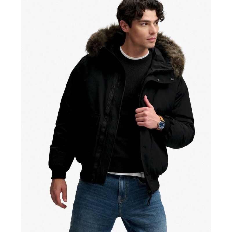 Superdry Faux Fur Everest Bomber Jacket - Vinterjakke - Herrer | Hardloop