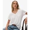 Superdry Studios Slub Emb Vee Tee - T-shirt damski | Hardloop