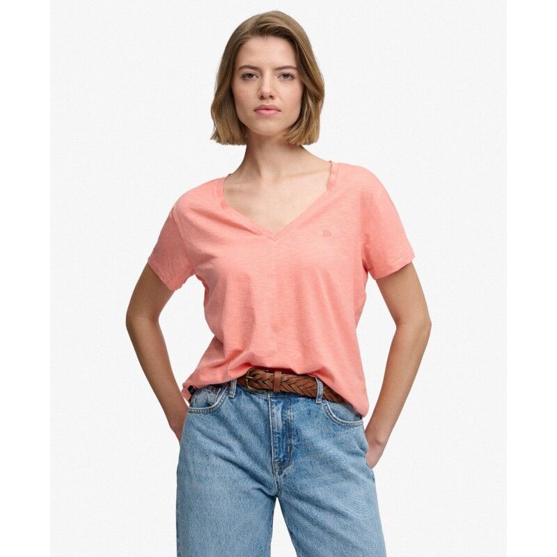 Studios Slub Emb Vee Tee - Camiseta - Mujer