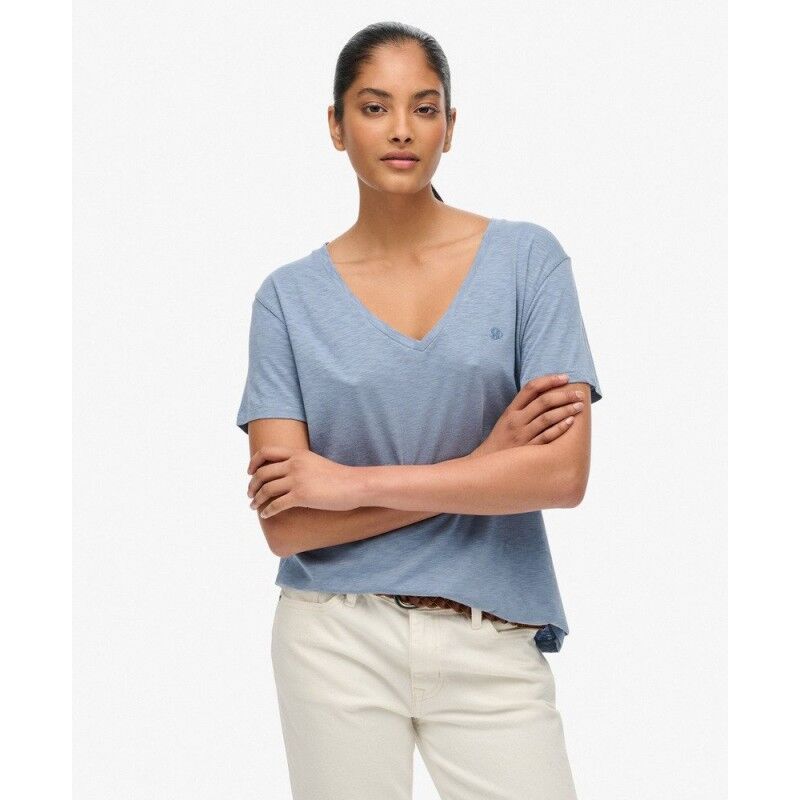 Studios Slub Emb Vee Tee - T-shirt - Dam