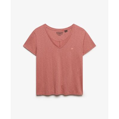 Studios Slub Emb Vee Tee - T-shirt - Damer