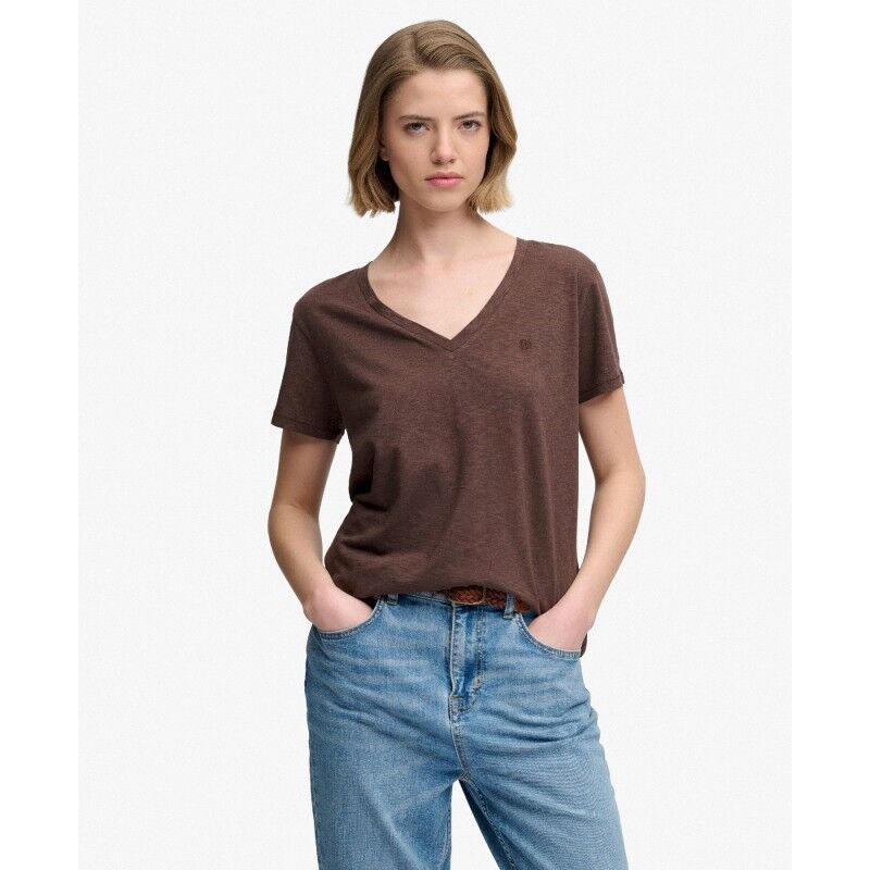 Studios Slub Emb Vee Tee - T-shirt - Damer