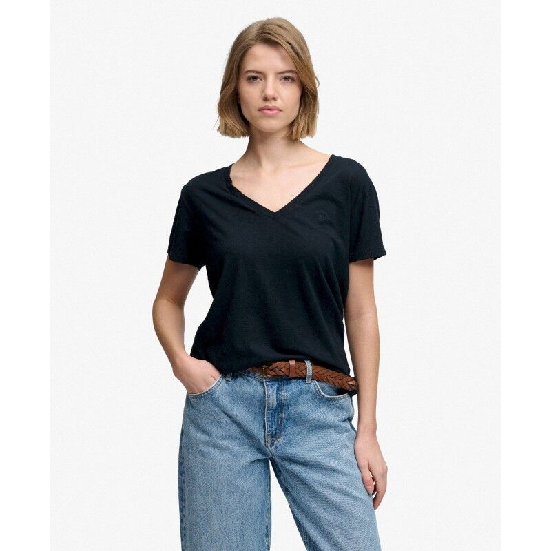 Studios Slub Emb Vee Tee - T-shirt - Damer