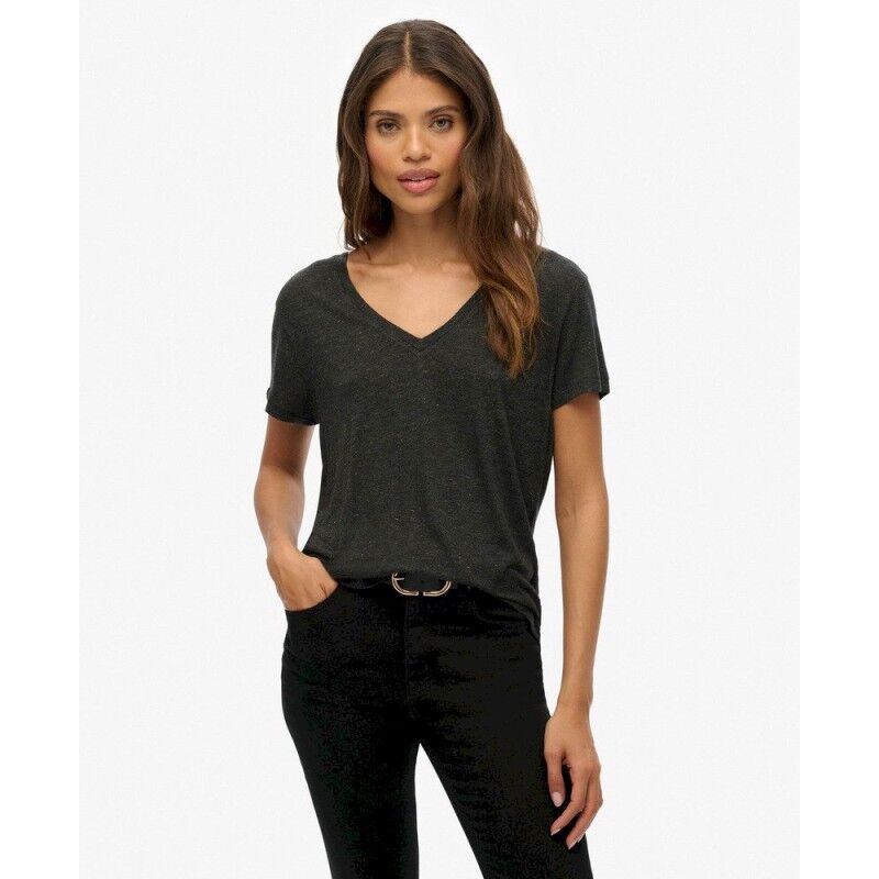 Studios Slub Emb Vee Tee - Camiseta - Mujer
