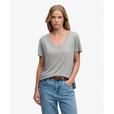 Studios Slub Emb Vee Tee - T-Shirt - Damen