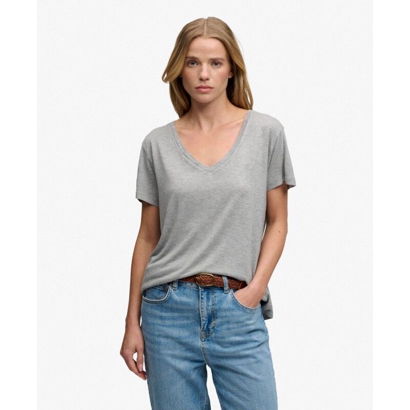 Studios Slub Emb Vee Tee - T-shirt - Women's