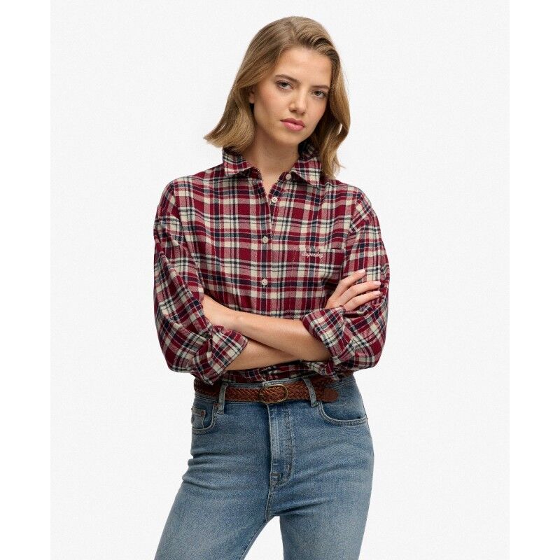 Superdry Check Flannel Relaxed Shirt - Chemise femme | Hardloop