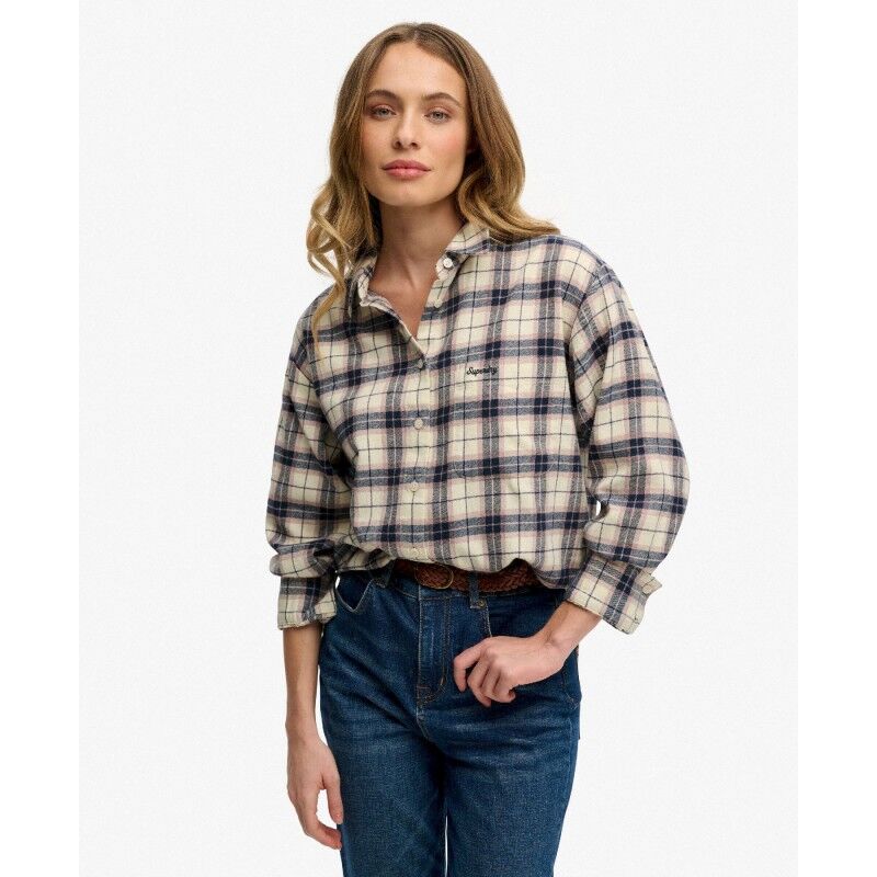 Check Flannel Relaxed Shirt - Shirt - Women's
