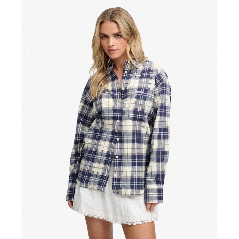 Check Flannel Relaxed Shirt - Chemise femme
