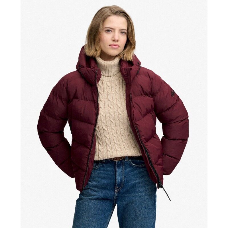 Hooded Sports Puffer Jacket - Doudoune femme