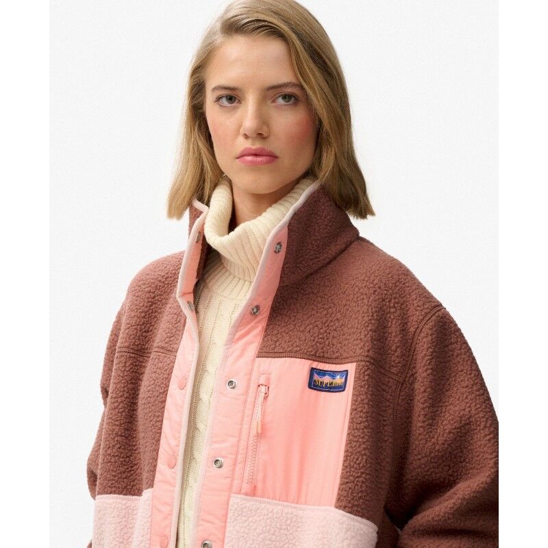 Superdry Colour Block Fleece Jacket - Polar mulher | Hardloop