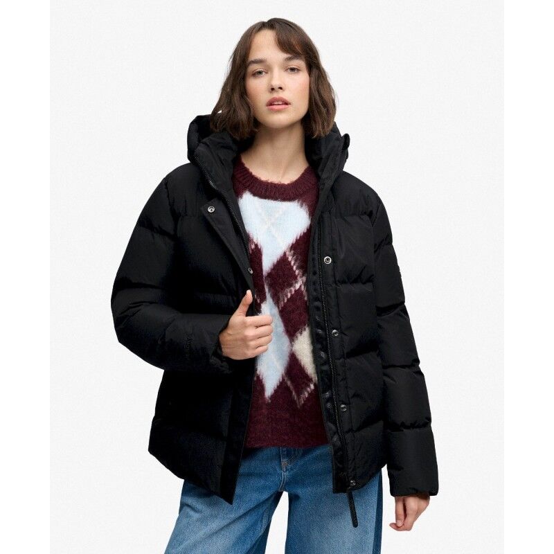 Superdry Hooded 5 Baffle Sports Puffer - Syntetjacka - Dam | Hardloop