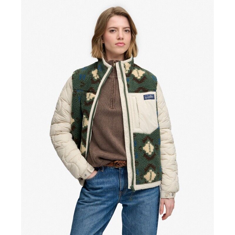 Superdry Fleece Onion Quilt Hybrid - Fleecejacke - Damen | Hardloop