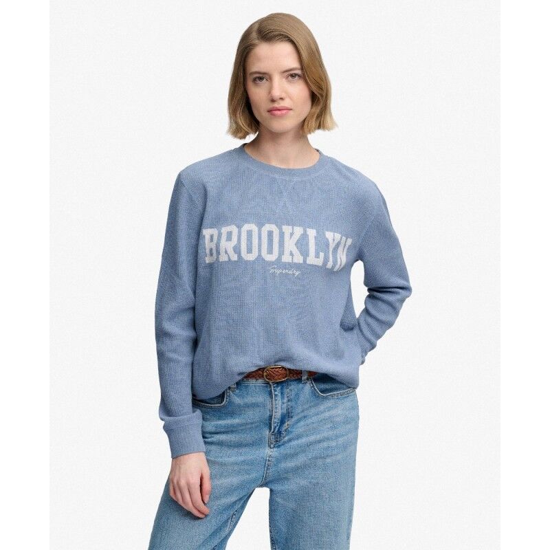 Ath Essential Graphic Ls Top - T-shirt - Dam