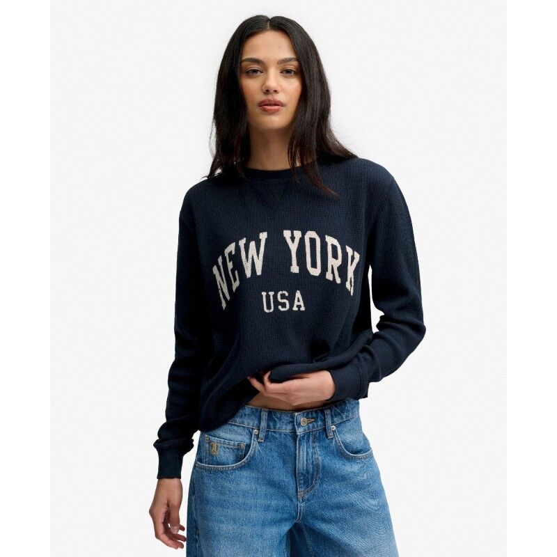 Ath Essential Graphic Ls Top - T-shirt - Donna