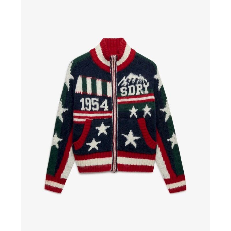 Superdry Statement Alpine Knit - Strickjacke - Damen | Hardloop