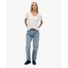 Superdry Studios Slub Emb Vee Tee - T-shirt femme | Hardloop