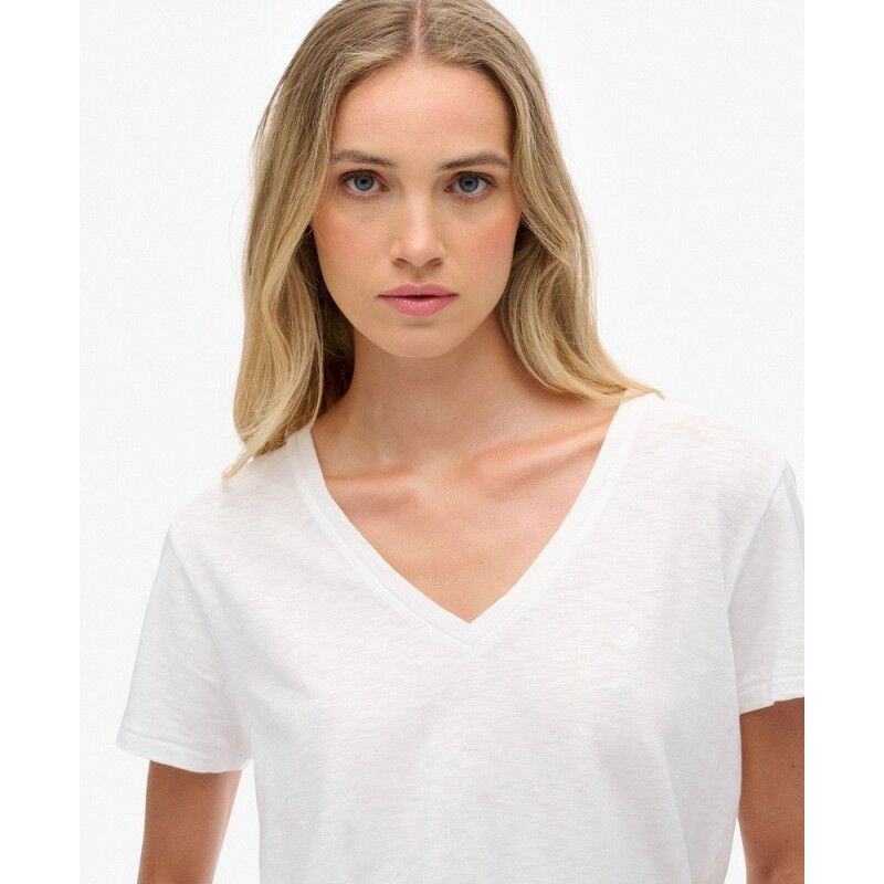 Superdry Studios Slub Emb Vee Tee - T-shirt - Women's | Hardloop