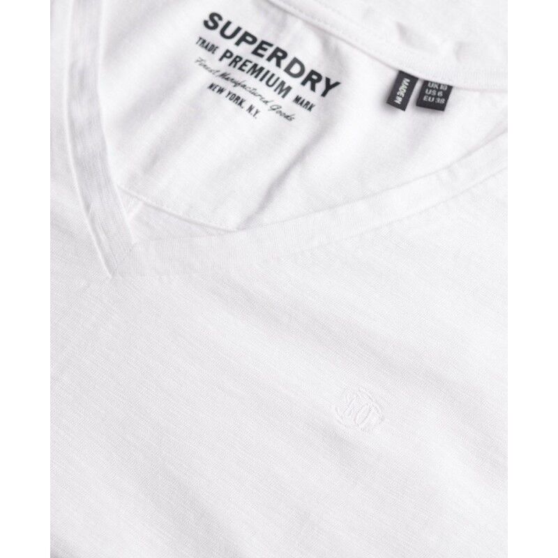 Superdry Studios Slub Emb Vee Tee - T-shirt damski | Hardloop