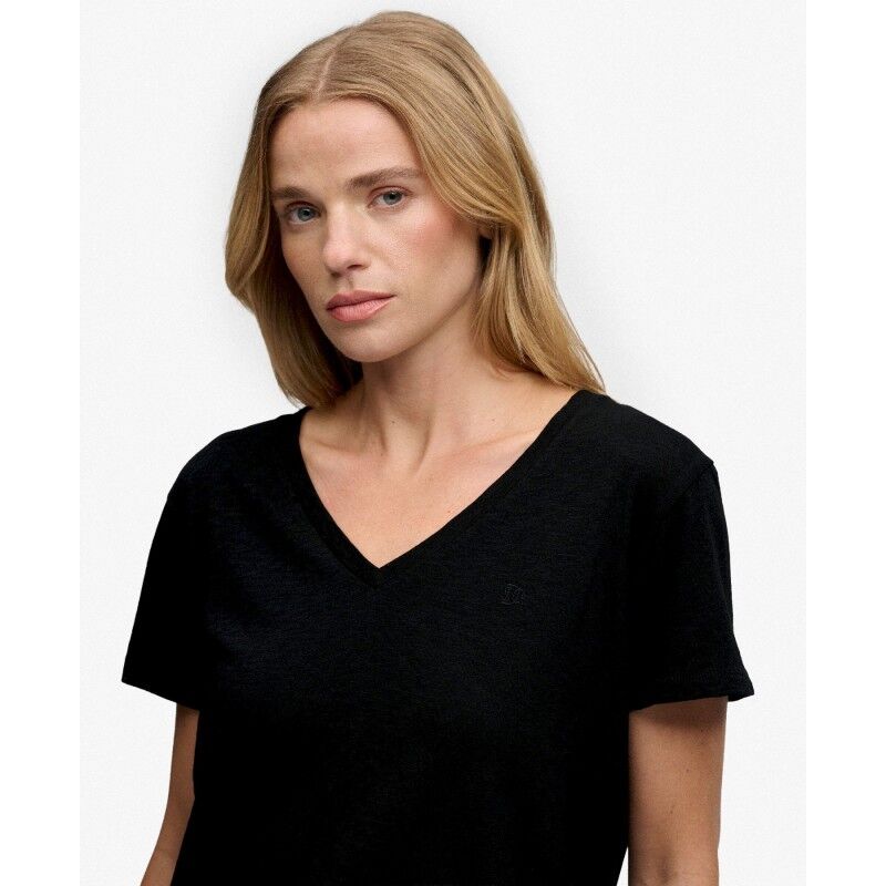 Superdry Studios Slub Emb Vee Tee - T-Shirt - Damen | Hardloop