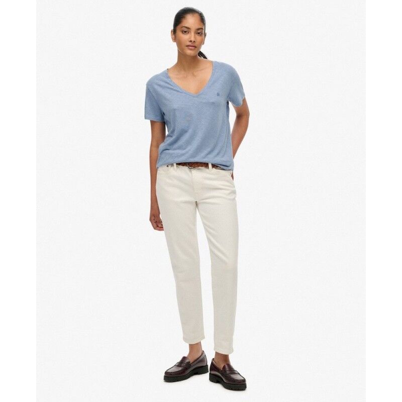 Superdry Studios Slub Emb Vee Tee - T-Shirt - Damen | Hardloop