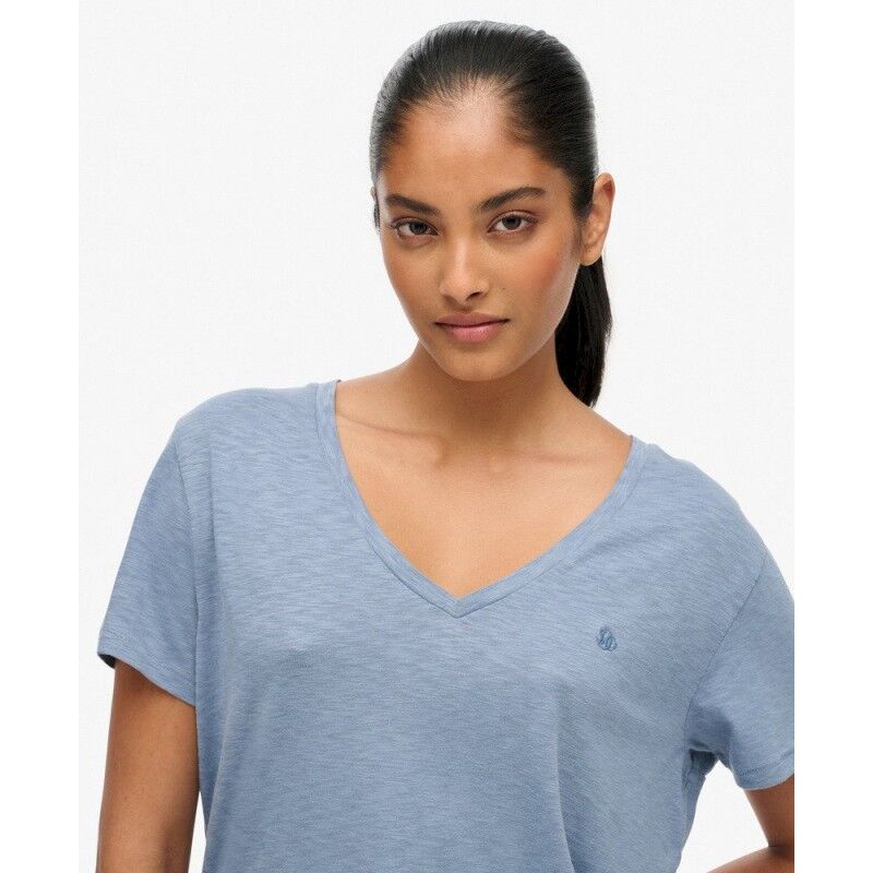 Superdry Studios Slub Emb Vee Tee - T-shirt - Women's | Hardloop
