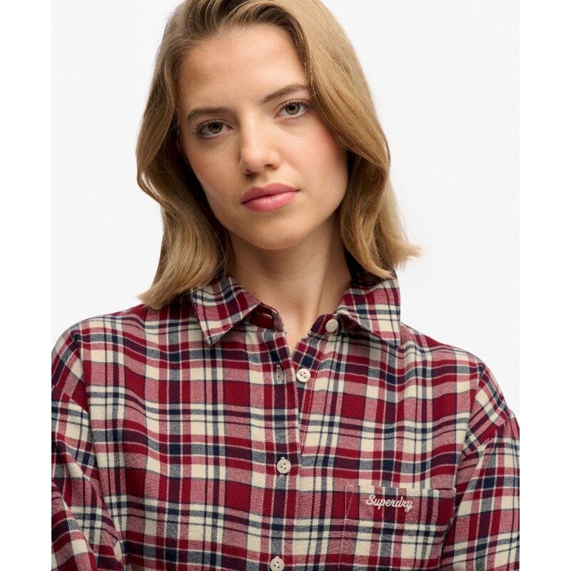 Superdry Check Flannel Relaxed Shirt - Dámská košile | Hardloop