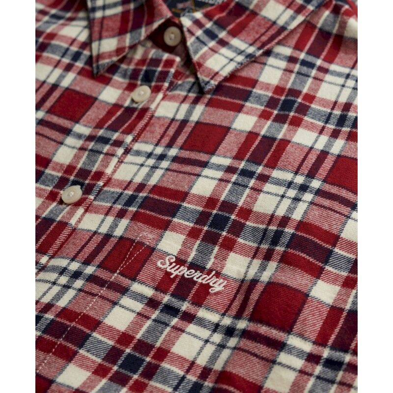 Superdry Check Flannel Relaxed Shirt - Skjorte - Damer | Hardloop