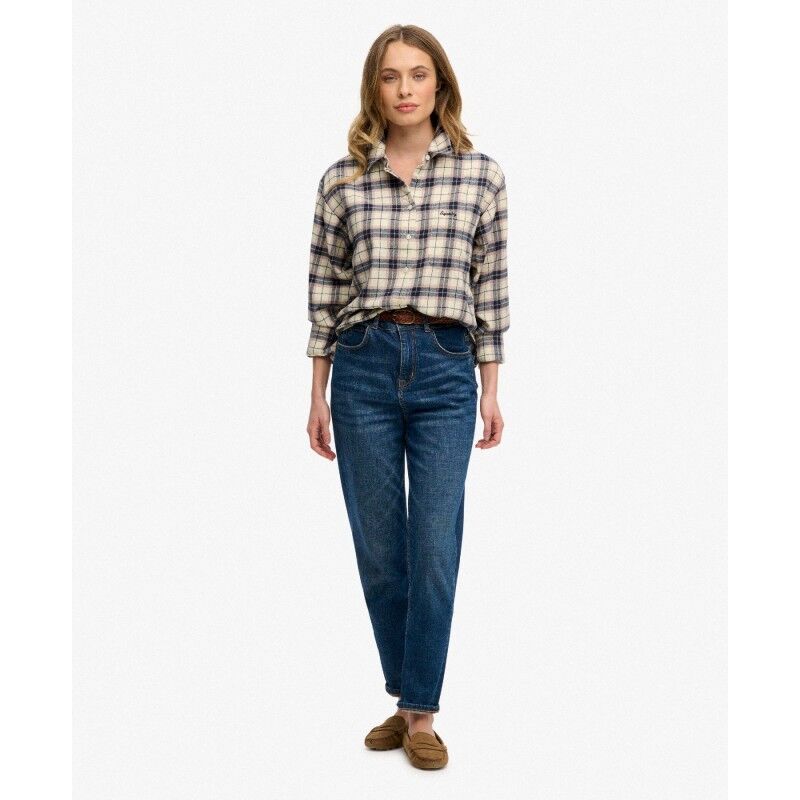 Superdry Check Flannel Relaxed Shirt - Shirt - Women's | Hardloop