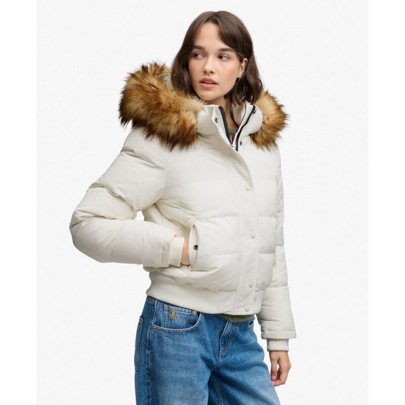 Superdry Everest Hooded Bomber Jkt - Doudoune femme | Hardloop