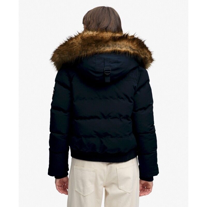 Superdry Everest Hooded Bomber Jkt - Donsjack - Dames | Hardloop
